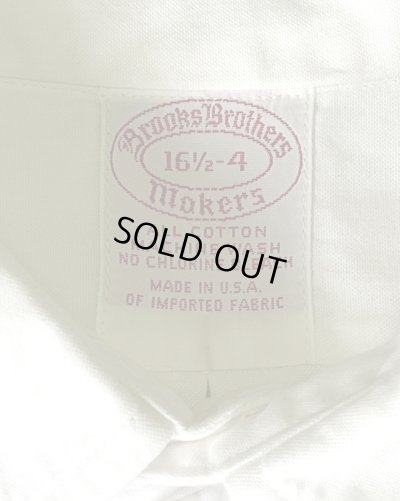 画像2: 80'S BROOKS BROTHERS "MAKERS" オックスフォード レギュラーカラーシャツ ホワイト USA製 (VINTAGE)