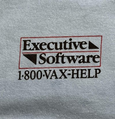 画像3: 90'S EXECUTIVE SOFTWARE 両面プリント シングルステッチ 半袖 Tシャツ サックスブルー USA製 (VINTAGE)
