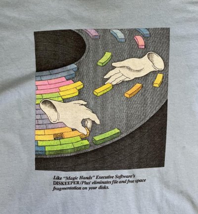 画像5: 90'S EXECUTIVE SOFTWARE 両面プリント シングルステッチ 半袖 Tシャツ サックスブルー USA製 (VINTAGE)