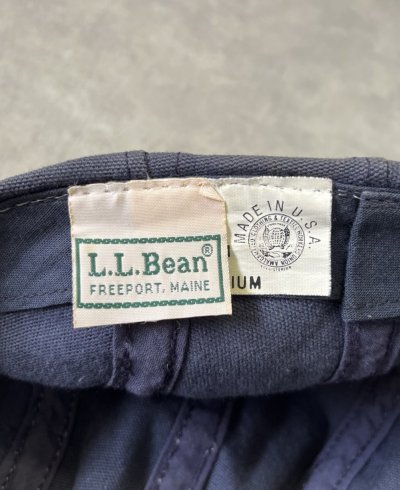 画像7: 90'S LL Bean キャンバス ロングビルキャップ フェードネイビー USA製 (VINTAGE)