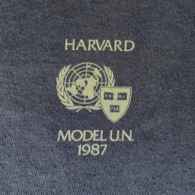 画像3: 80'S HARVARD UNIVERSITY 両面プリント シングルステッチ 半袖 Tシャツ ネイビー USA製 (VINTAGE)