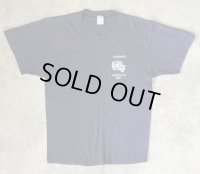 80'S HARVARD UNIVERSITY 両面プリント シングルステッチ 半袖 Tシャツ ネイビー USA製 (VINTAGE)