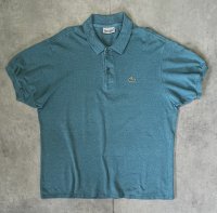 80'S CHEMISE LACOSTE ポロシャツ ミントヘザー フランス製 (VINTAGE)