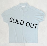 80'S CHEMISE LACOSTE ポロシャツ ミントヘザー フランス製 (VINTAGE)