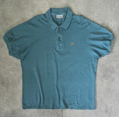 画像1: 80'S CHEMISE LACOSTE ポロシャツ ミントヘザー フランス製 (VINTAGE)