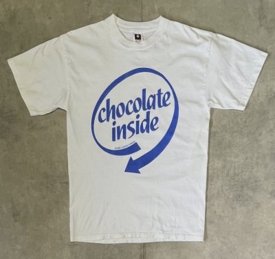 画像1: 90'S LUNATIC FRINGE "CHOCOLATE INSIDE" 半袖 Tシャツ ホワイト (VINTAGE)