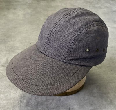 画像1: 90'S LL Bean キャンバス ロングビルキャップ フェードネイビー USA製 (VINTAGE)