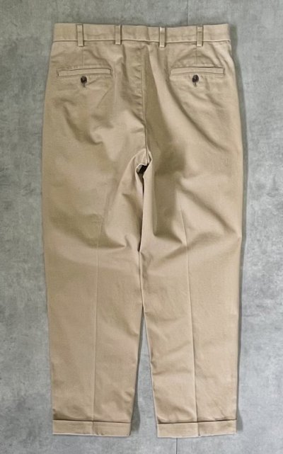 画像3: BROOKS BROTHERS "ELLIOT" ツータック チノパンツ ベージュ (VINTAGE)