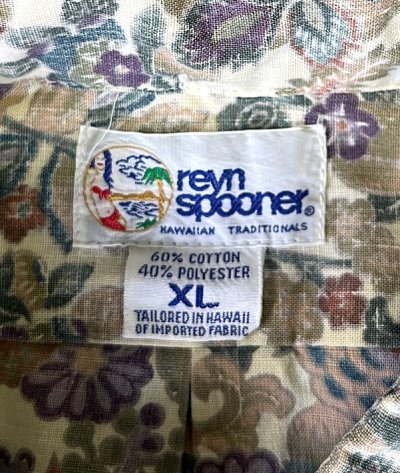 画像2: 90'S REYN SPOONER コットン/ポリ プルオーバー アロハシャツ ハワイ製 (VINTAGE)