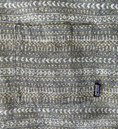 画像3: 90'S PATAGONIA オーガニックコットン 半袖 ACシャツ 総柄 香港製 (VINTAGE)