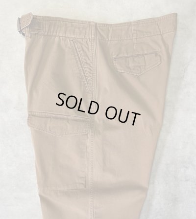 画像3: 90'S RALPH LAUREN ベルト付き 片側ポケット付き チノパンツ ブラウン USA製 (VINTAGE)
