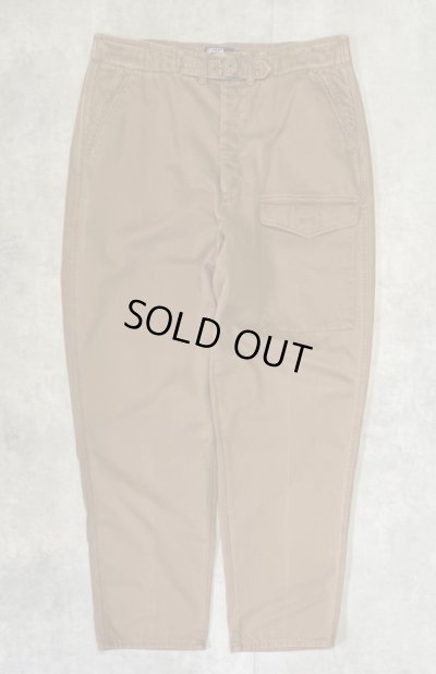 画像1: 90'S RALPH LAUREN ベルト付き 片側ポケット付き チノパンツ ブラウン USA製 (VINTAGE)
