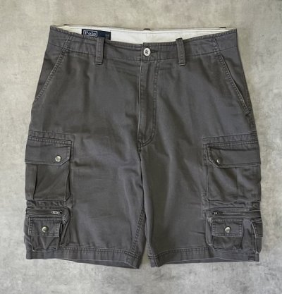 画像1: 90'S RALPH LAUREN カーゴショーツ ダークグレー (VINTAGE)