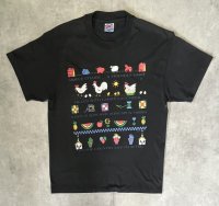 90'S FARM シングルステッチ 半袖 Tシャツ ブラック USA製 (VINTAGE)