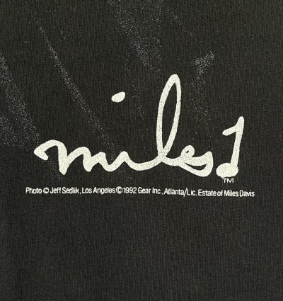 画像4: 90'S MILES DAVIS "GEAR INC" シングルステッチ 半袖 Tシャツ ブラック USA製 (VINTAGE)