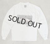 90'S FIRST UNION シングルステッチ 両面プリント 長袖 Tシャツ ホワイト USA製 (VINTAGE)