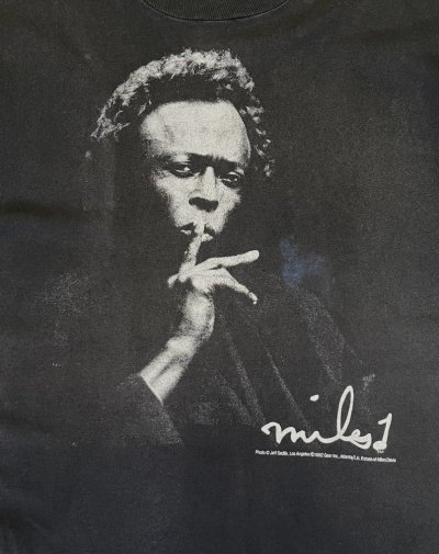 画像3: 90'S MILES DAVIS "GEAR INC" シングルステッチ 半袖 Tシャツ ブラック USA製 (VINTAGE)