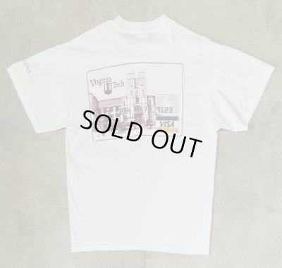 画像1: 90'S VIRGINIA TECH シングルステッチ 両面プリント 半袖 Tシャツ ホワイト USA製 (VINTAGE)