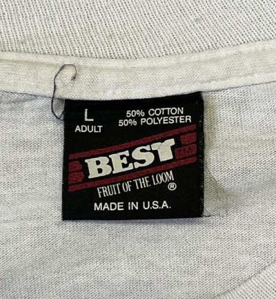 画像2: 90'S FIRST UNION シングルステッチ 両面プリント 長袖 Tシャツ ホワイト USA製 (VINTAGE)