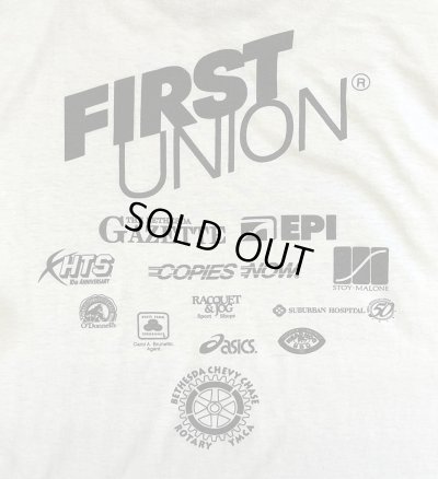 画像5: 90'S FIRST UNION シングルステッチ 両面プリント 長袖 Tシャツ ホワイト USA製 (VINTAGE)