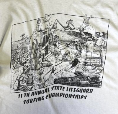 画像2: 80'S PAUL ELDER シングルステッチ 両面プリント 長袖 Tシャツ ホワイト USA製 (VINTAGE)