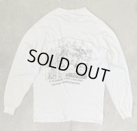 80'S PAUL ELDER シングルステッチ 両面プリント 長袖 Tシャツ ホワイト USA製 (VINTAGE)