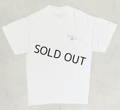 画像3: 90'S VIRGINIA TECH シングルステッチ 両面プリント 半袖 Tシャツ ホワイト USA製 (VINTAGE)