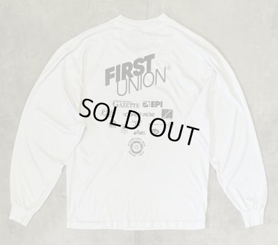 画像4: 90'S FIRST UNION シングルステッチ 両面プリント 長袖 Tシャツ ホワイト USA製 (VINTAGE)