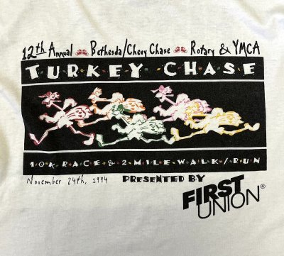 画像3: 90'S FIRST UNION シングルステッチ 両面プリント 長袖 Tシャツ ホワイト USA製 (VINTAGE)