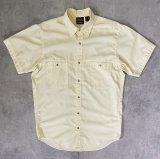 80'S PATAGONIA "DUALSPUN" 旧タグ 半袖 シャツ ライトイエロー 香港製 (VINTAGE)