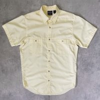 80'S PATAGONIA "DUALSPUN" 旧タグ 半袖 シャツ ライトイエロー 香港製 (VINTAGE)