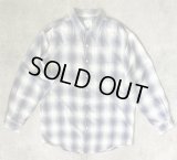 90'S J.CREW 旧タグ コットン ワークシャツ オンブレチェック (VINTAGE)
