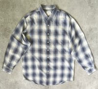 90'S J.CREW 旧タグ コットン ワークシャツ オンブレチェック (VINTAGE)