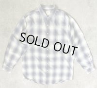 90'S J.CREW 旧タグ コットン ワークシャツ オンブレチェック (VINTAGE)