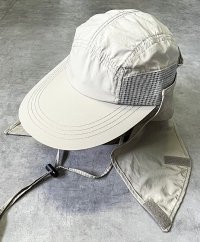 DORFMAN PACIFIC COMPANY ネックガード付き ロングビルキャップ ベージュ (DEADSTOCK)