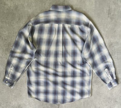 画像3: 90'S J.CREW 旧タグ コットン ワークシャツ オンブレチェック (VINTAGE)