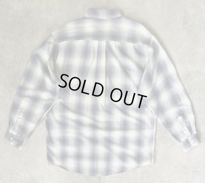 画像3: 90'S J.CREW 旧タグ コットン ワークシャツ オンブレチェック (VINTAGE)