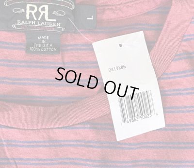 画像3: 90'S RRL 三ツ星タグ シングルステッチ 半袖 Tシャツ ボーダー柄 USA製 (DEADSTOCK)