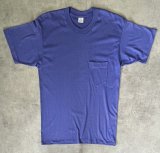 90'S 5050 シングルステッチ 耳付きポケット 半袖 Tシャツ ブルー USA製 (DEADSTOCK)