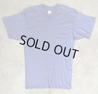 90'S 5050 シングルステッチ 耳付きポケット 半袖 Tシャツ ブルー USA製 (DEADSTOCK)