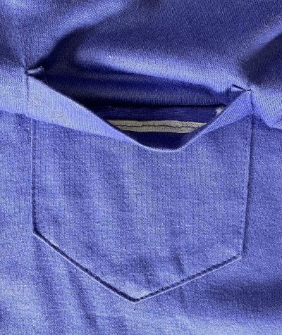 画像3: 90'S 5050 シングルステッチ 耳付きポケット 半袖 Tシャツ ブルー USA製 (DEADSTOCK)