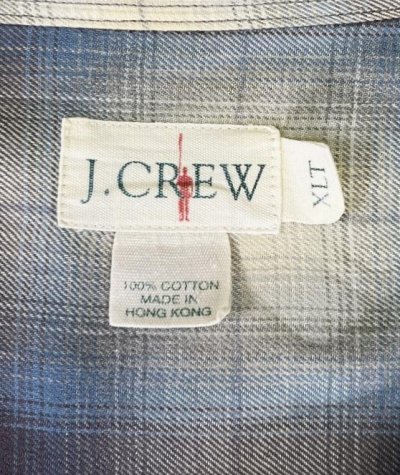 画像2: 90'S J.CREW 旧タグ コットン ワークシャツ オンブレチェック (VINTAGE)