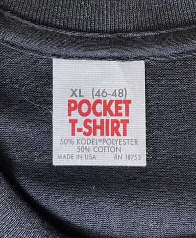 画像2: 90'S POCKET T-SHIRT シングルステッチ ポケット付き 半袖 Tシャツ ブラック USA製 (DEADSTOCK)