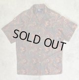 90'S RALPH LAUREN コットン ロゴ無し 半袖 オープンカラーシャツ ペイズリー柄 USA製 (VINTAGE)