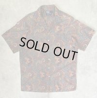 90'S RALPH LAUREN コットン ロゴ無し 半袖 オープンカラーシャツ ペイズリー柄 USA製 (VINTAGE)