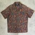画像1: 90'S RALPH LAUREN コットン ロゴ無し 半袖 オープンカラーシャツ ペイズリー柄 USA製 (VINTAGE) (1)