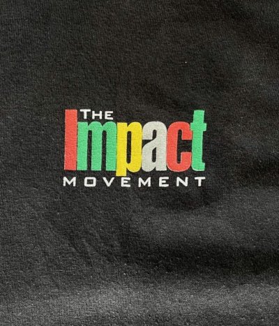 画像4: THE IMPACT MOVEMENT 両面プリント 半袖 Tシャツ ブラック (VINTAGE)