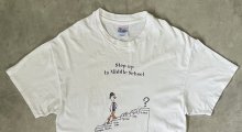 他の写真1: 90'S STEP UP TO MIDDLE SCHOOL シングルステッチ 両面プリント 半袖 Tシャツ ホワイト (VINTAGE)