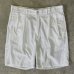 画像1: 90'S RALPH LAUREN ツープリーツ シアサッカーショーツ ホワイト TALONジップ USA製 (VINTAGE) (1)