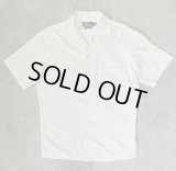 90'S RALPH LAUREN "CALDWELL" シルク/コットン ロゴ無し 半袖 オープンカラーシャツ オフホワイト (VINTAGE)